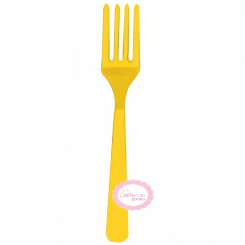 Garfos Reutilizáveis Amarelo